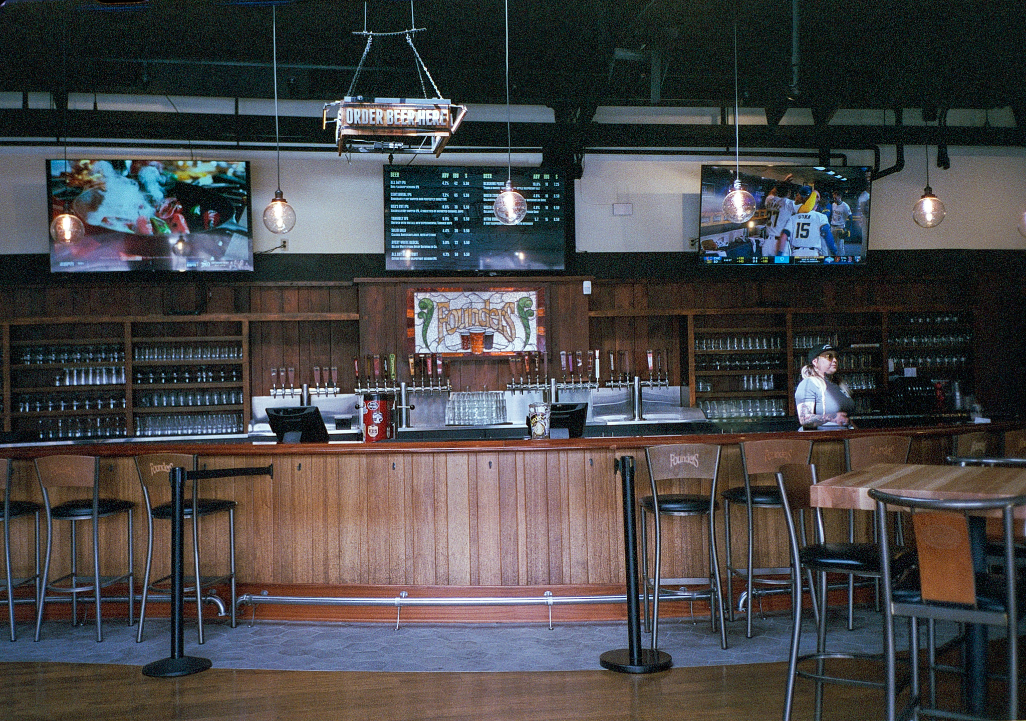 The remodeled Founders taproom